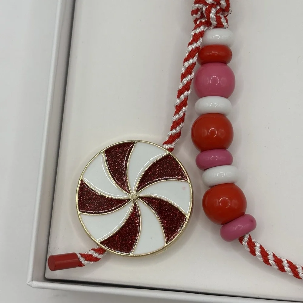 Baublebar holiday Mint-ality‎ Peppermint Bag Charm NIB